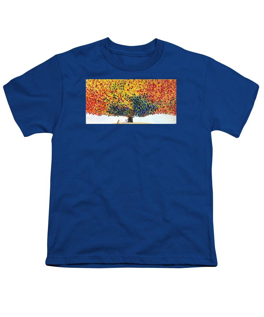 Tree Youth T-Shirt featuring the painting Sentry for Meghan by Kate Conaboy