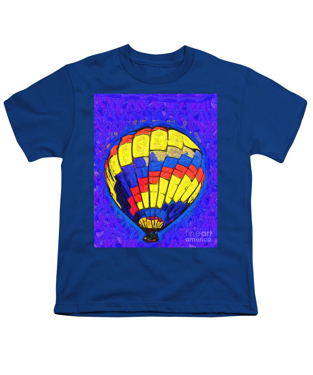 Hot-air Youth T-Shirt featuring the digital art Singular Flight by Kirt Tisdale
