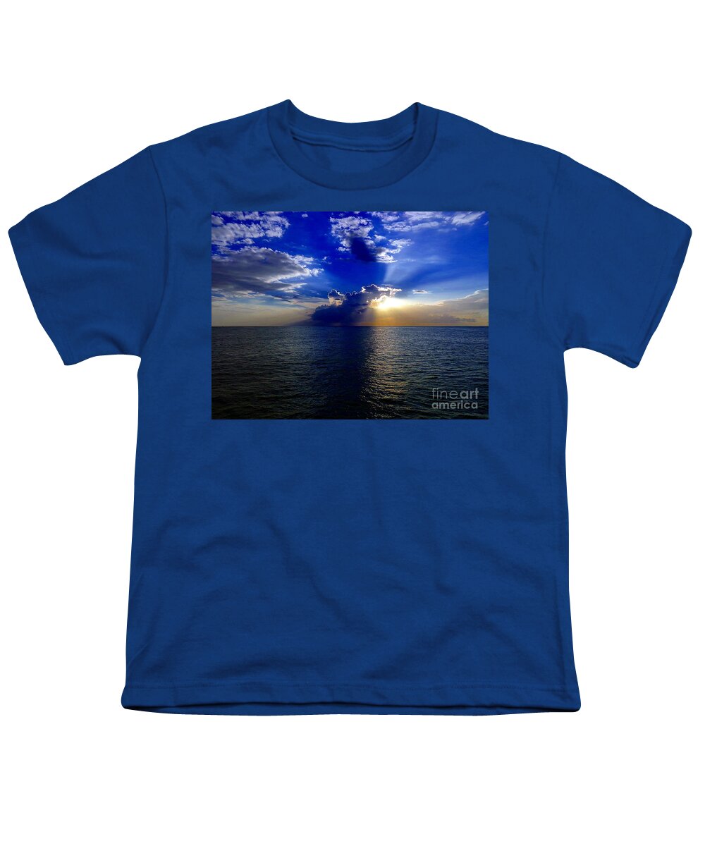 Sunset Youth T-Shirt featuring the photograph SUNSET @ Gulf of Mexico by Thomas Schroeder