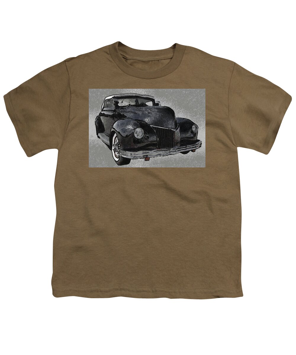  39 Custom Coupe Youth T-Shirt featuring the digital art 39 Custom Coupe by Ernest Echols