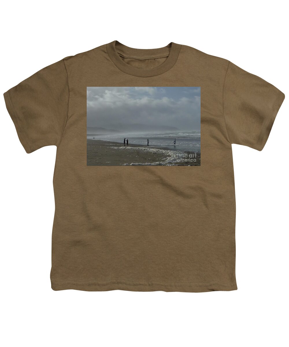 Landscape Youth T-Shirt featuring the photograph Wave Handstand by Susan Garren