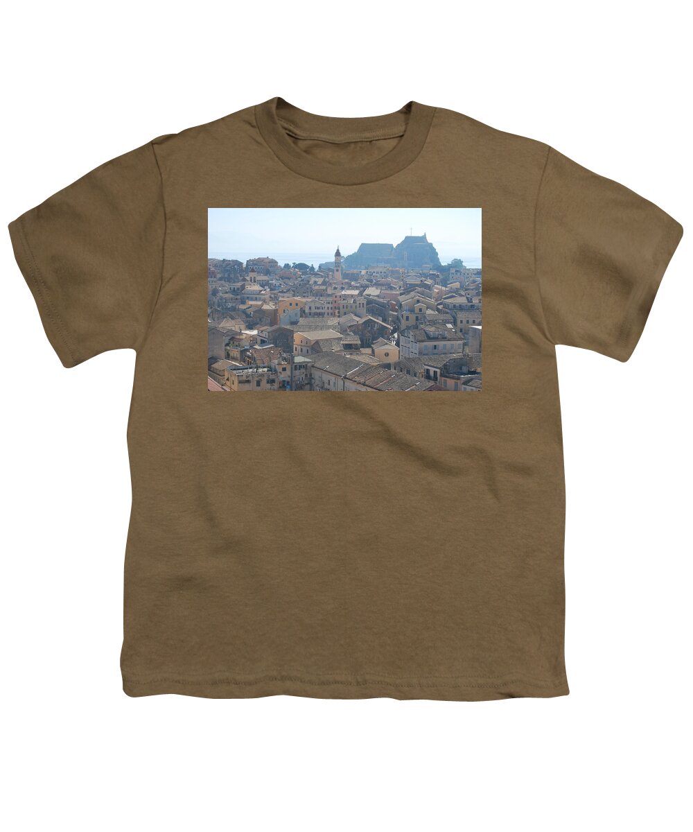 Corfu Youth T-Shirt featuring the photograph Corfu city 2 #3 by George Katechis