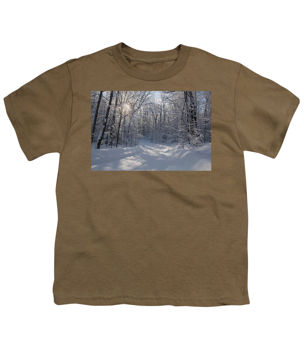 Landscape Youth T-Shirt featuring the photograph Cottage Country Winter #1 by Pat Speirs