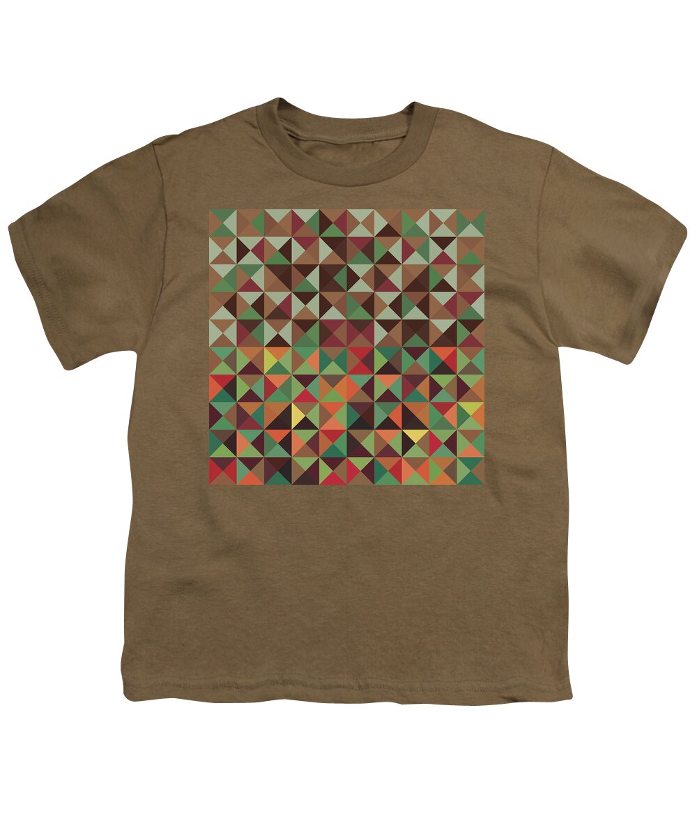 Abstract Youth T-Shirt featuring the digital art Geometric Pattern #1 by Mike Taylor