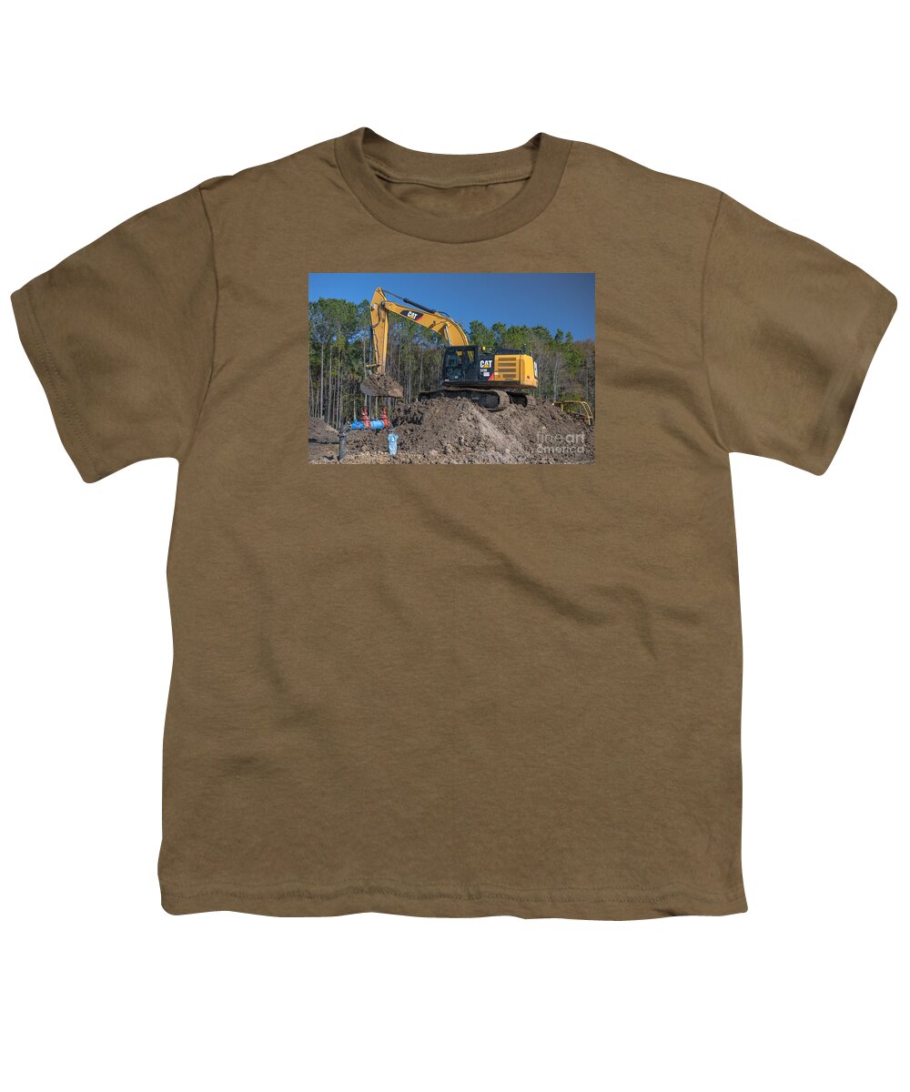 Cat. Caterpillar Youth T-Shirt featuring the photograph King of the Hill by Dale Powell