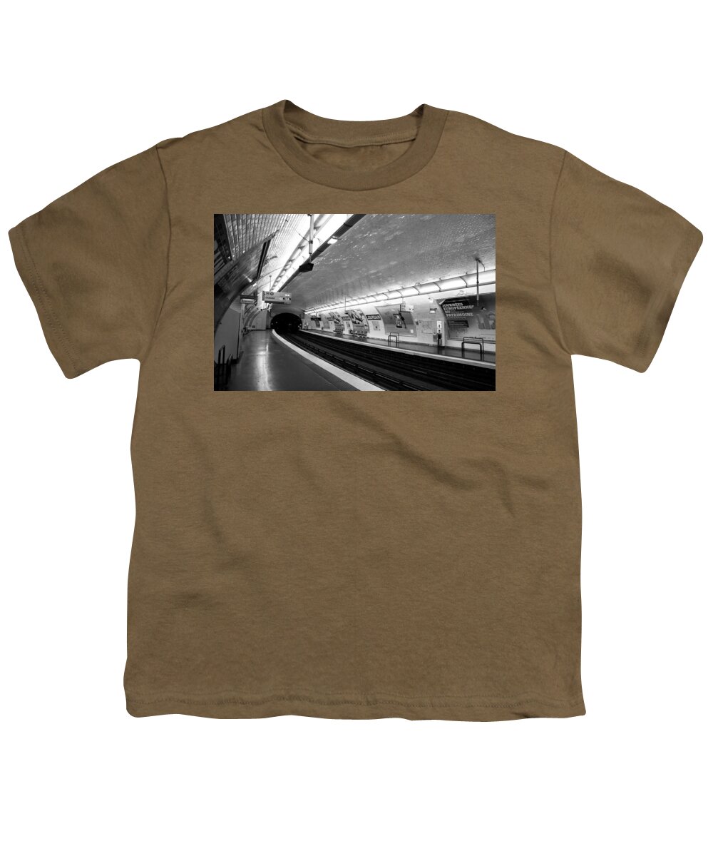 Paris Youth T-Shirt featuring the photograph Metro Paris #1 by Chevy Fleet