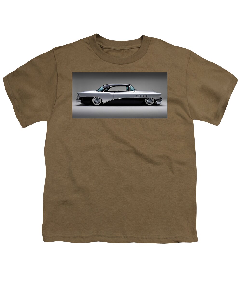 Car Youth T-Shirt featuring the photograph 1955 Buick Roadmaster by Gianfranco Weiss