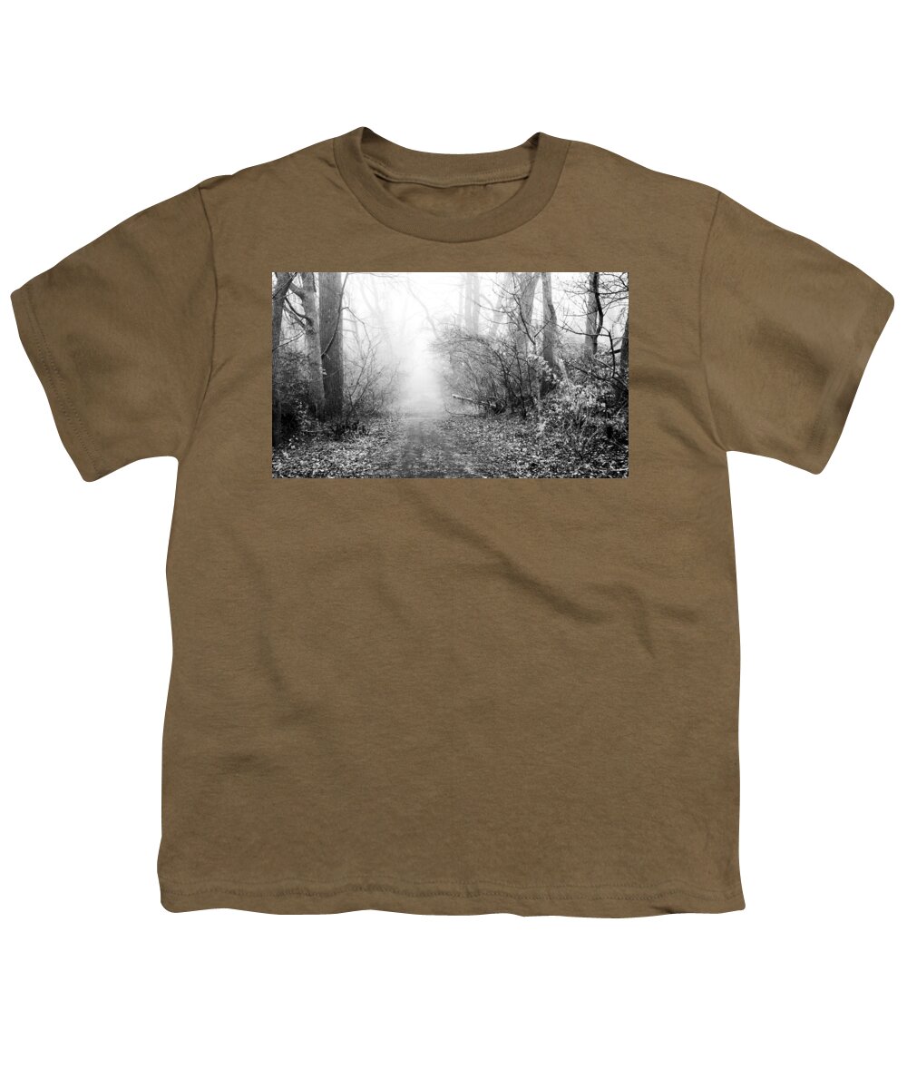 Pennsylvania Youth T-Shirt featuring the photograph Foggy Morning Woods Montgomery County Pennsylvania by A Macarthur Gurmankin
