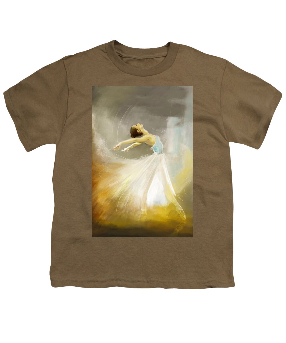 Catf Youth T-Shirt featuring the painting Ballerina #3 by Corporate Art Task Force