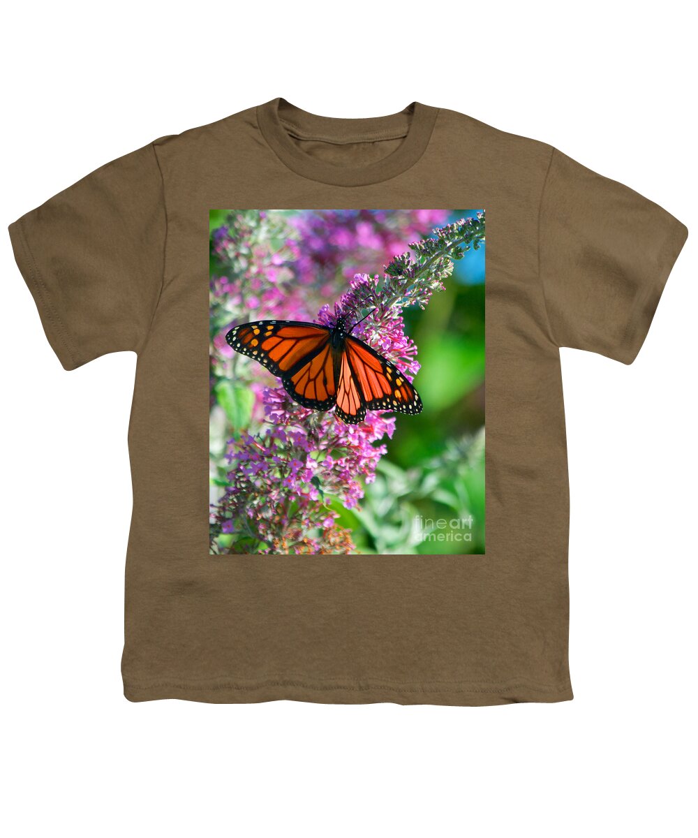Butterfly Youth T-Shirt featuring the photograph Monarch Butterfly #3 by Mark Dodd