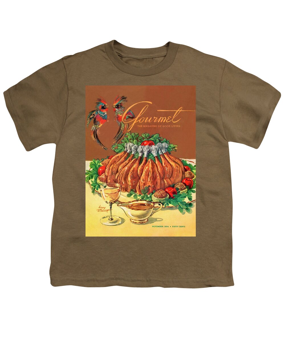 Food Youth T-Shirt featuring the photograph A Gourmet Cover Of Chicken by Henry Stahlhut
