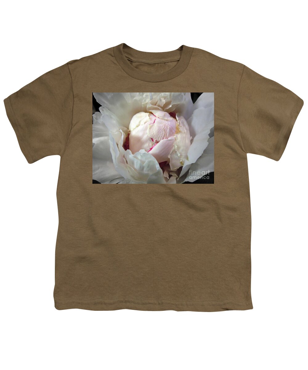  Youth T-Shirt featuring the photograph A Scoop of Strawberry Ice Cream in a Flower by Renee Trenholm