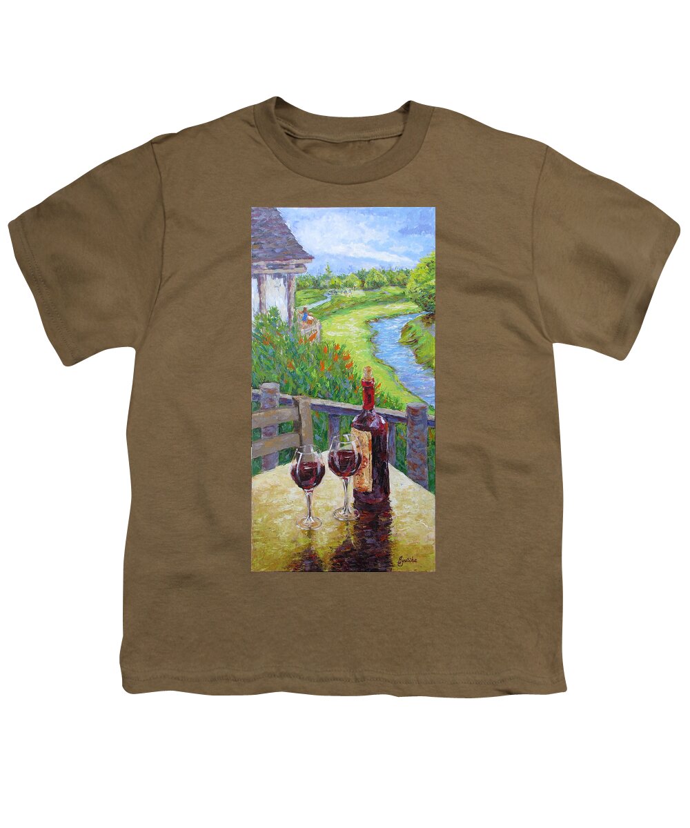 Wine Youth T-Shirt featuring the painting Finest Hour by Jyotika Shroff