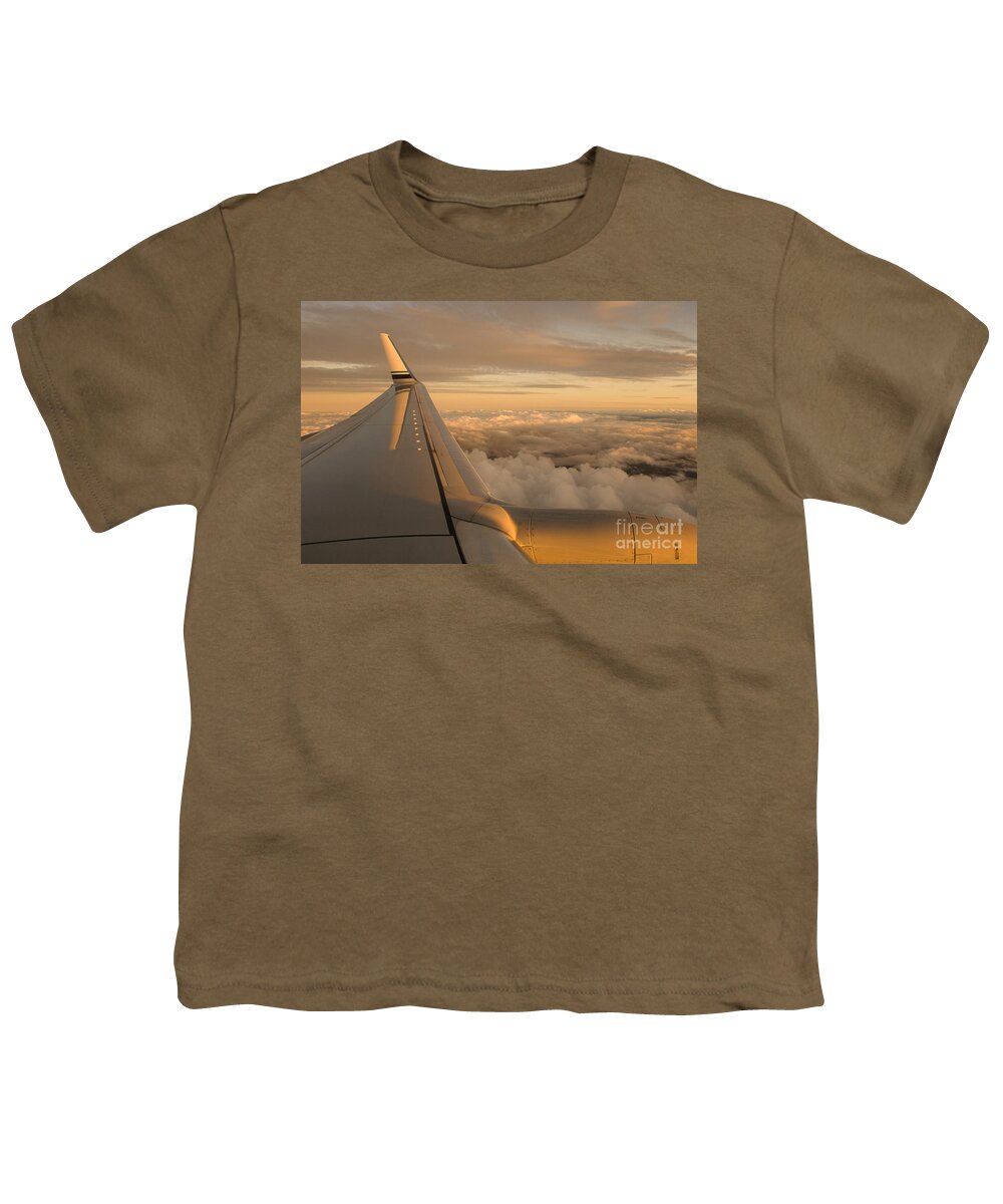 Airplane Youth T-Shirt featuring the photograph Airplane by Ron Sanford