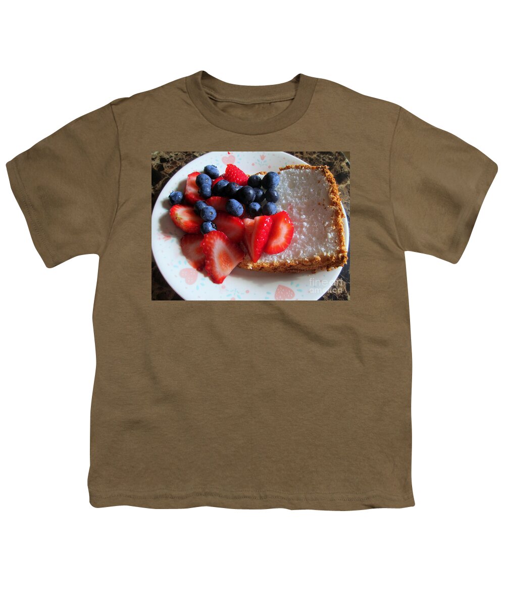 Angle Food Youth T-Shirt featuring the photograph Angel Food And The Berries by Kay Novy