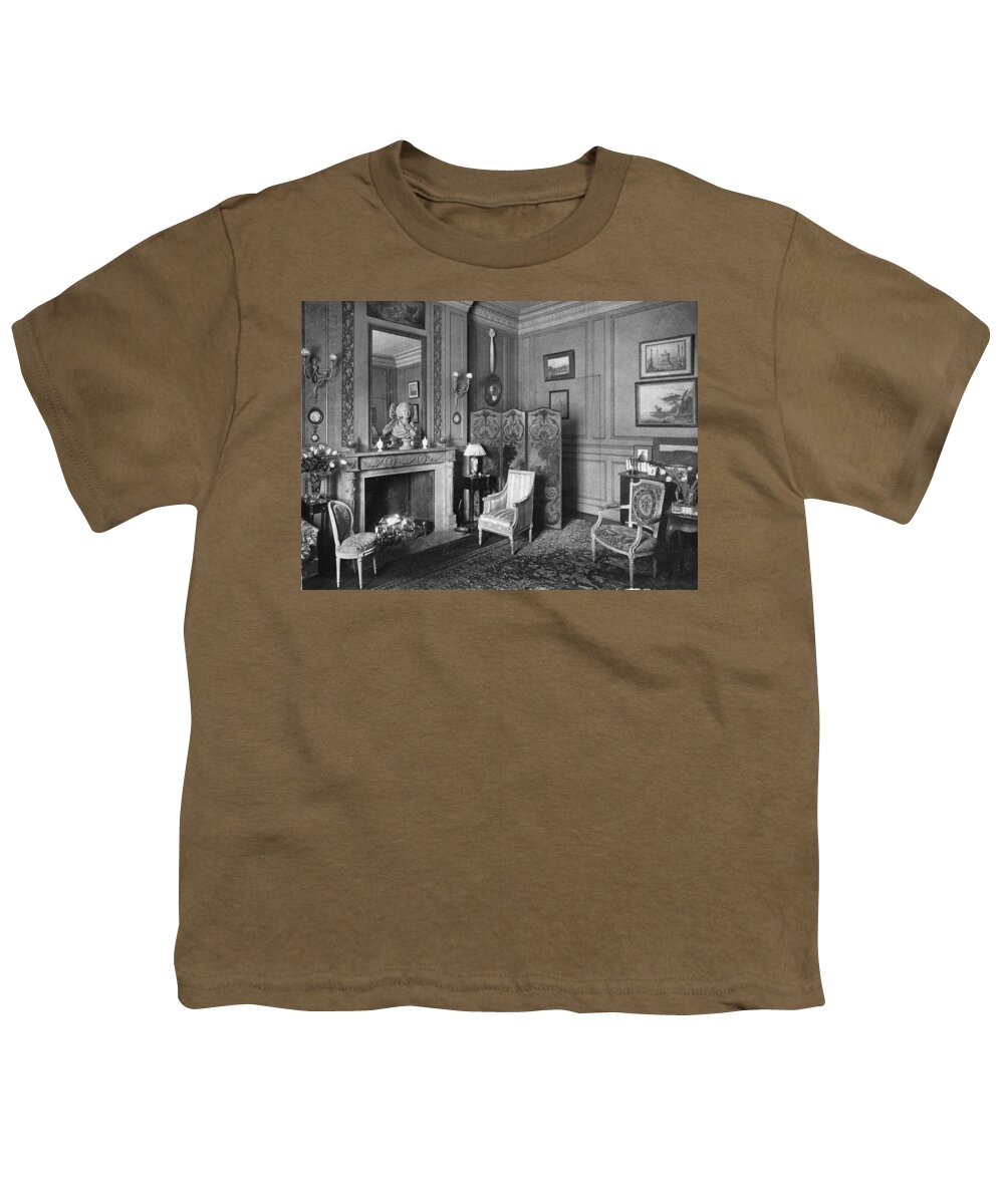 1913 Youth T-Shirt featuring the photograph Anne Morgan Boudoir, C1913 by Granger