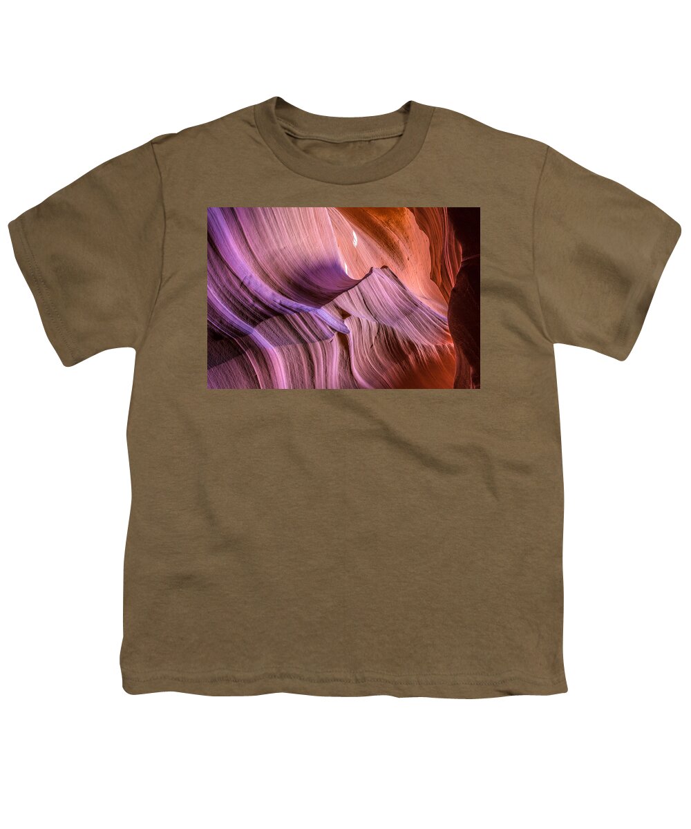 Antelope Canyon Youth T-Shirt featuring the photograph Antelope Canyon Wave by Pierre Leclerc Photography
