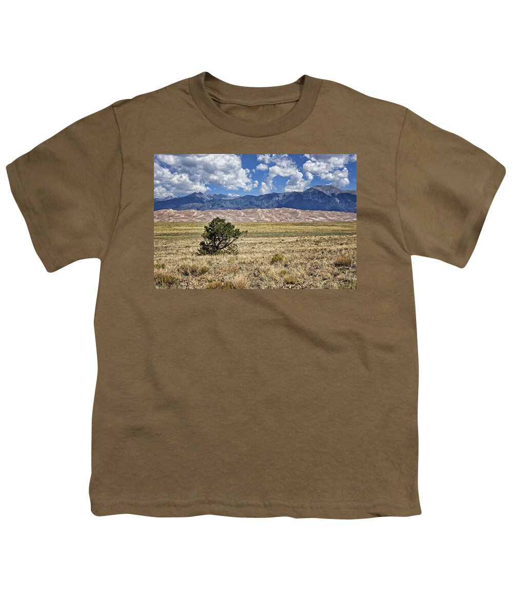 America Youth T-Shirt featuring the photograph Approaching Great Sand Dunes #2 by Nikolyn McDonald