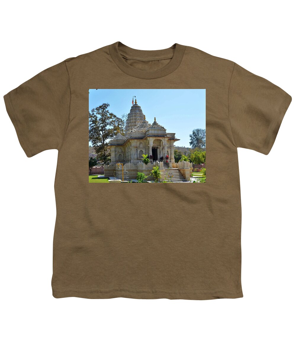Temple Youth T-Shirt featuring the photograph Ashram Temple - Omkareshwar India by Kim Bemis