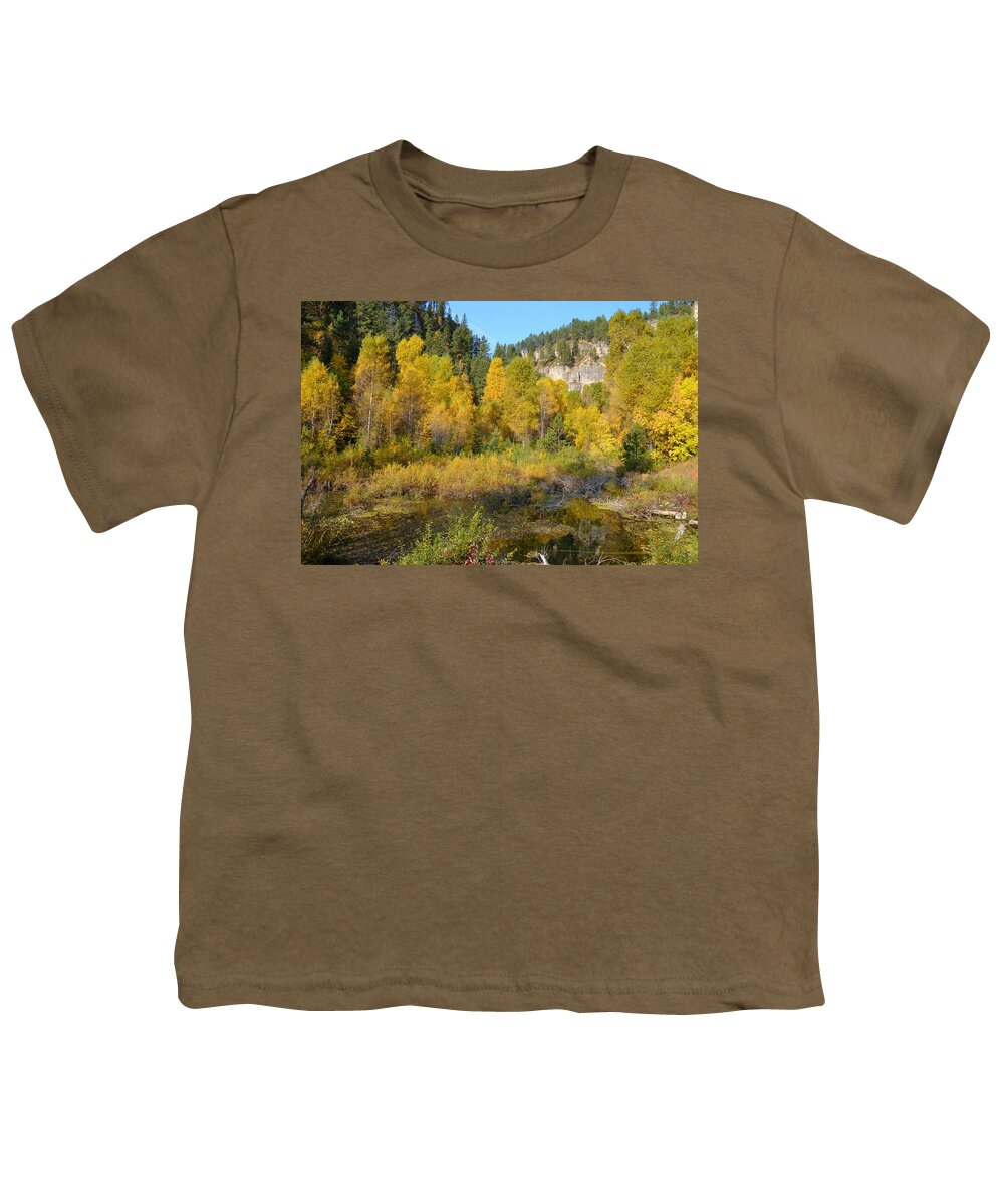 Dakota Youth T-Shirt featuring the photograph Autumn Aspen at Iron Creek by Greni Graph
