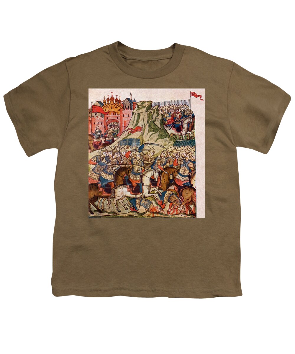 War Youth T-Shirt featuring the photograph Battle Of Kulikovo, 1380 by Science Source