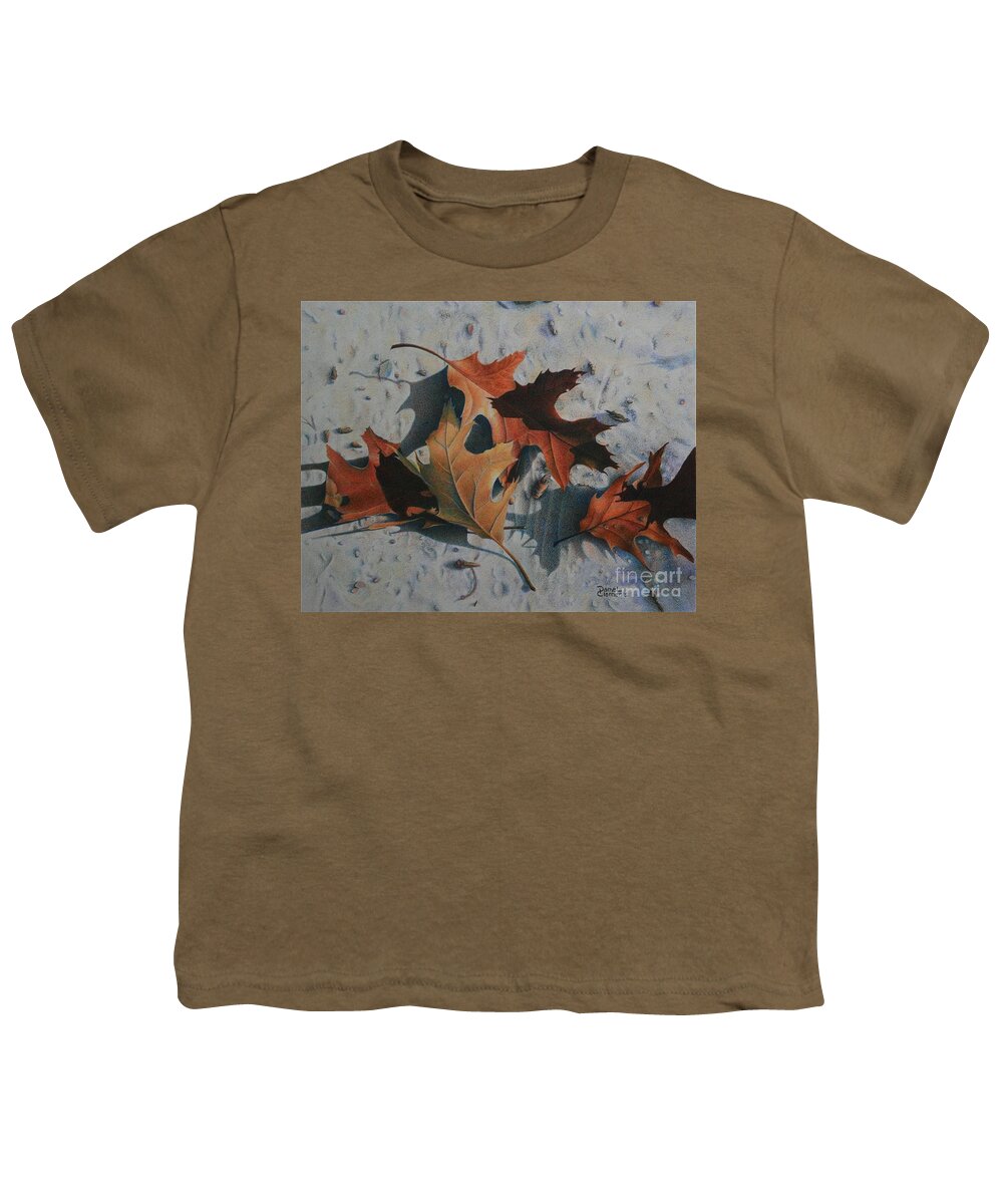 Beach Youth T-Shirt featuring the drawing Beached by Pamela Clements