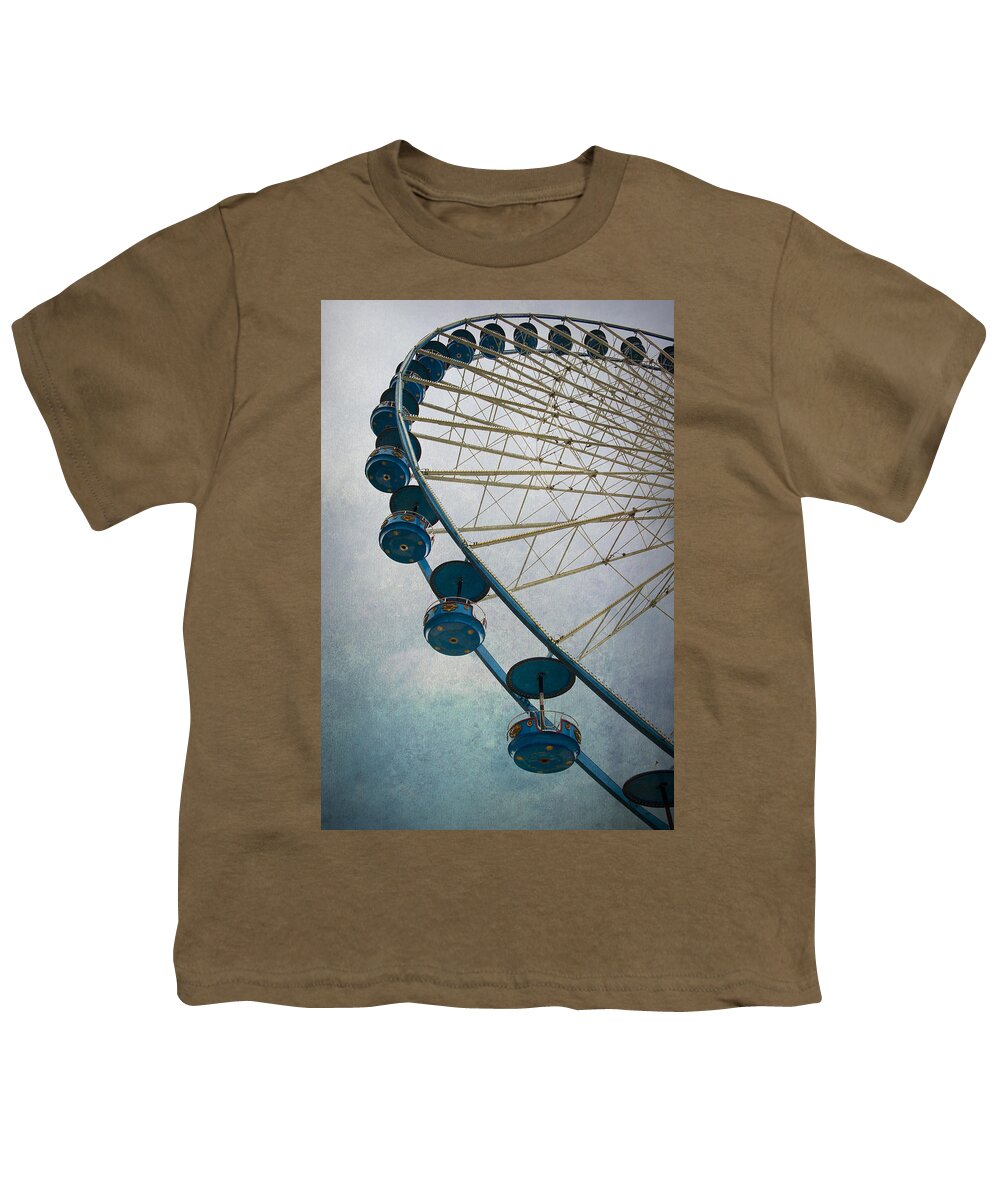 Blue Youth T-Shirt featuring the photograph Big wheel in blue by Jaroslaw Blaminsky