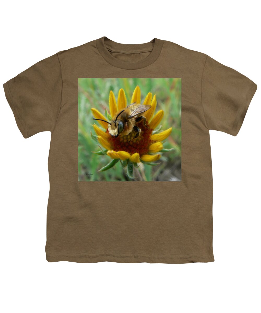 Bumble Bee Beauty Youth T-Shirt featuring the photograph Bumble Bee Beauty by Barbara St Jean