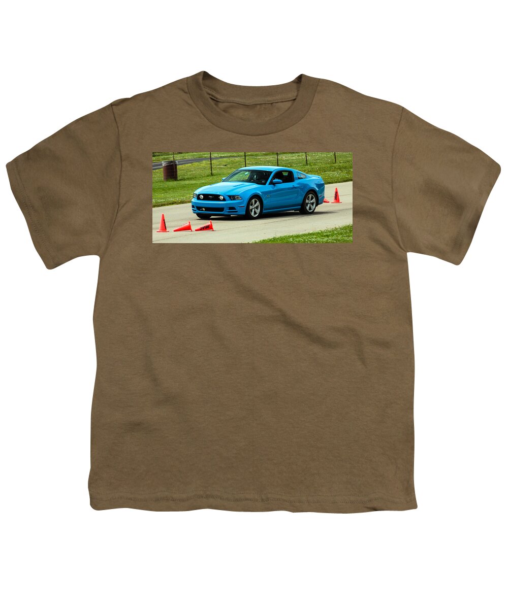 Ford Mustang Youth T-Shirt featuring the photograph Car No. 55 - 01 by Josh Bryant