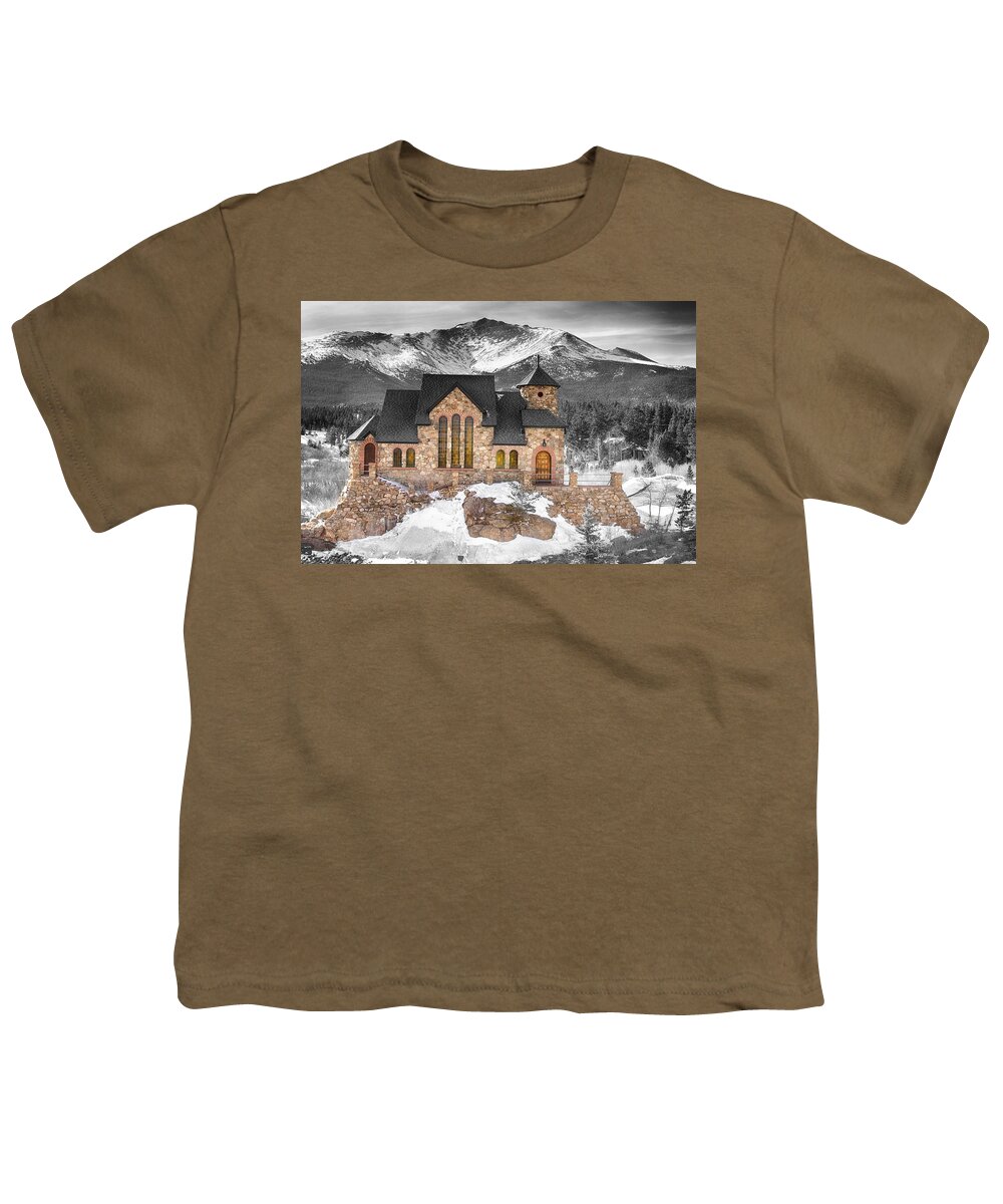 Chapel On The Rock Youth T-Shirt featuring the photograph Chapel on the Rock BWSC by James BO Insogna