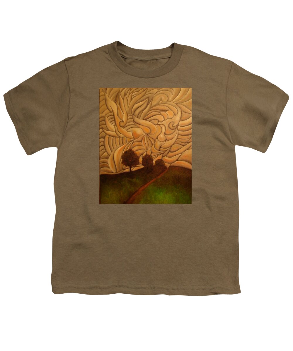 Sky Youth T-Shirt featuring the painting Crazy sky by John Stuart Webbstock