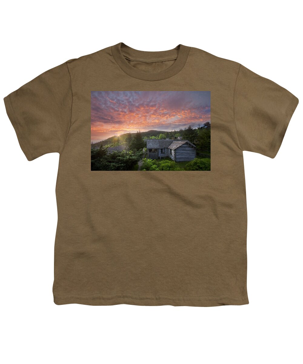 Appalachia Youth T-Shirt featuring the photograph Dawn Over LeConte by Debra and Dave Vanderlaan