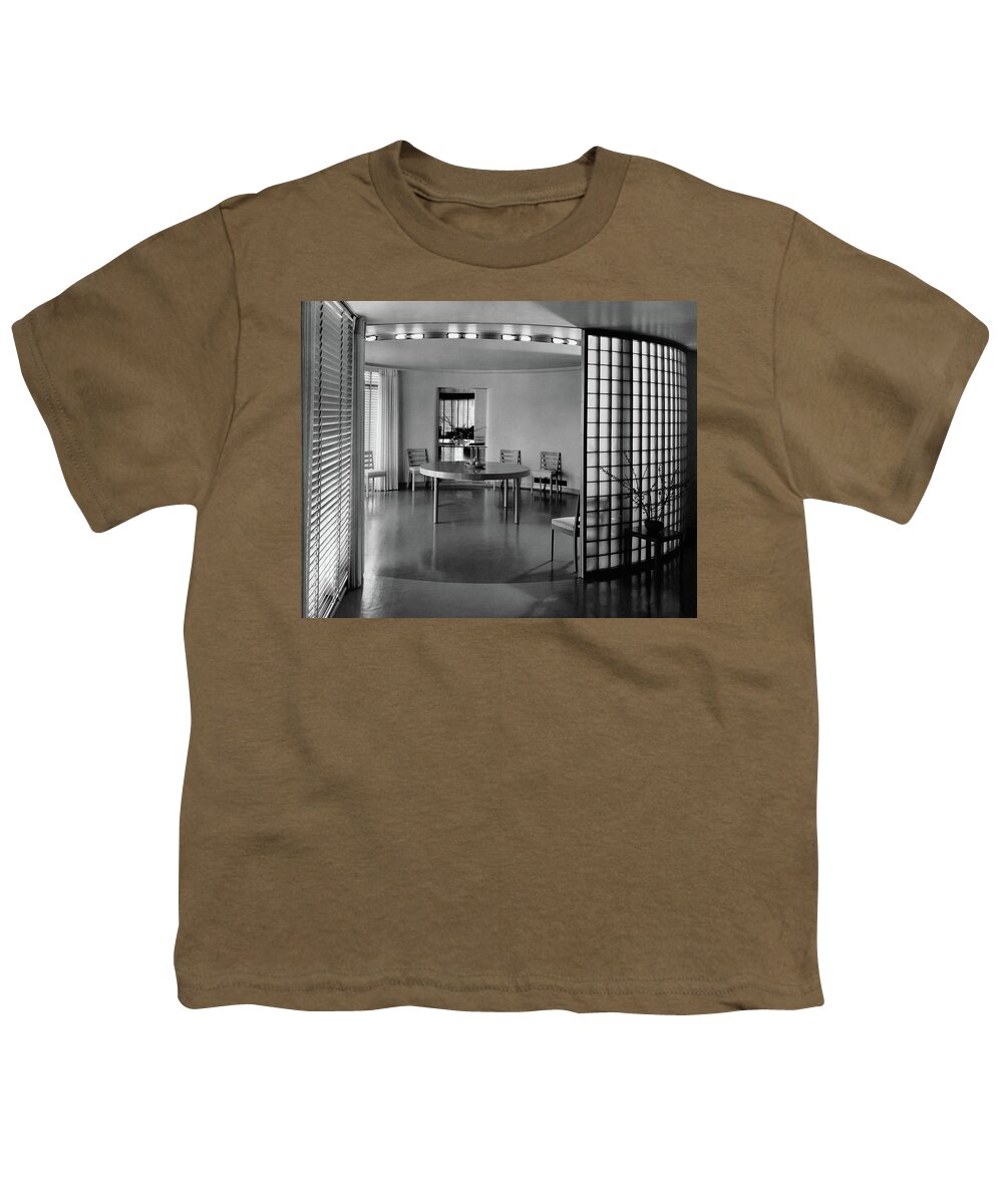 Architecture Youth T-Shirt featuring the photograph Dining Room In Mr. And Mrs. Alfred J. Bromfield by Hedrich-Blessing