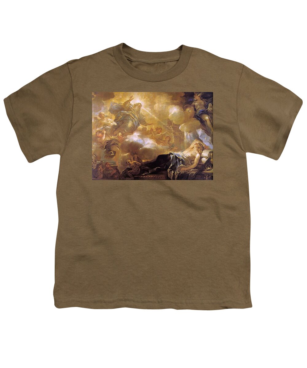 Luca Giordano Youth T-Shirt featuring the painting Dream of Solomon by Luca Giordano