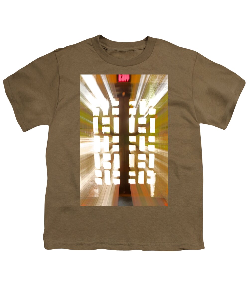 Abstract Youth T-Shirt featuring the photograph Exit Doors by Stuart Litoff