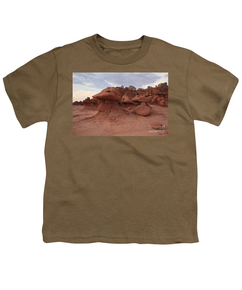 Goblin Valley Youth T-Shirt featuring the photograph Faces In The Goblins by Adam Jewell