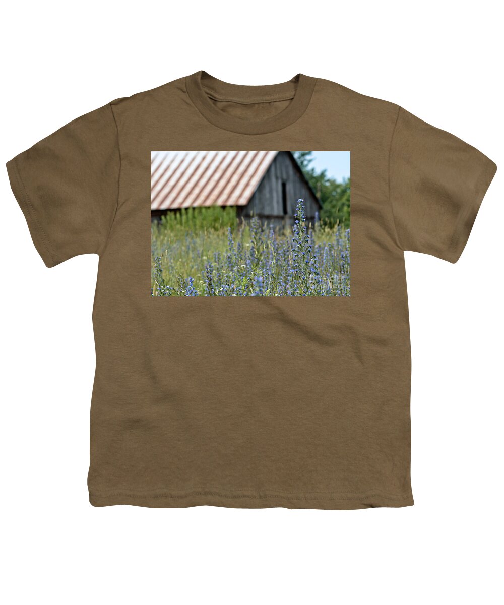 Barn Youth T-Shirt featuring the photograph Field of Yesterday by Cheryl Baxter