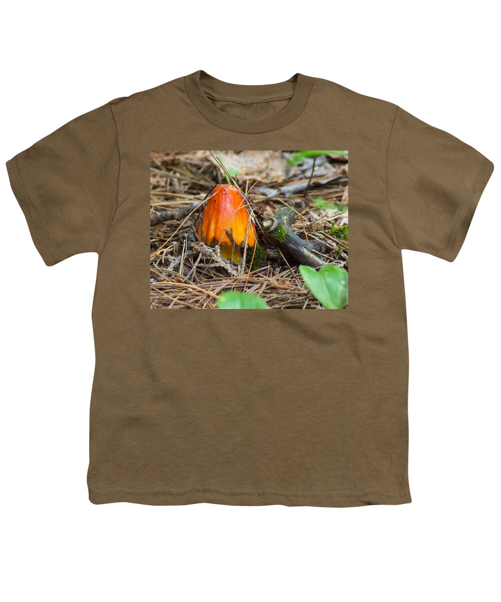 Forest Floor Youth T-Shirt featuring the photograph Fiery Fungi by Bill Pevlor