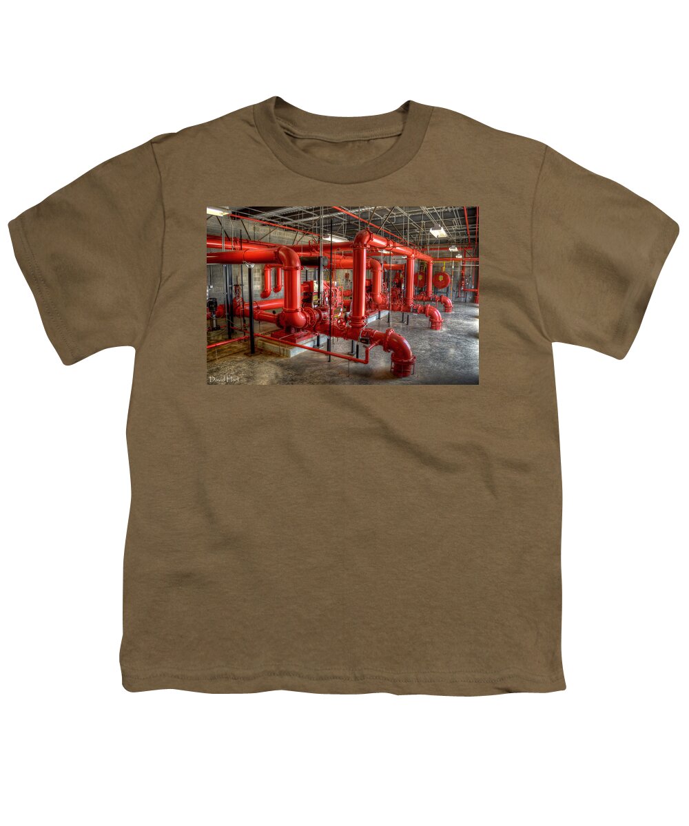 Fire Youth T-Shirt featuring the photograph Fire pump room 2 by David Hart