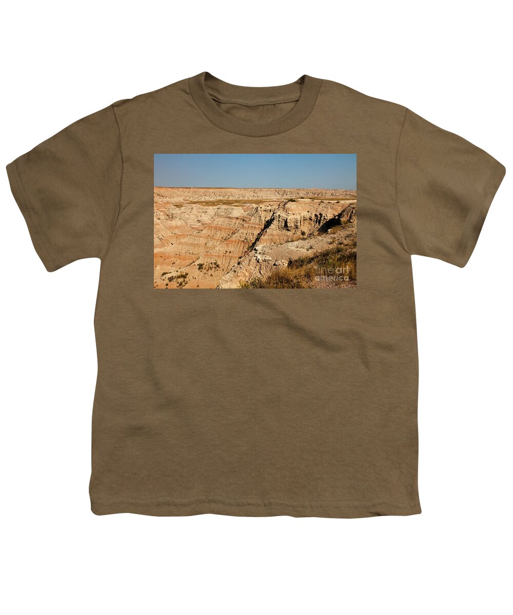 Afternoon Youth T-Shirt featuring the photograph Fossil Exhibit Trail Badlands National Park by Fred Stearns