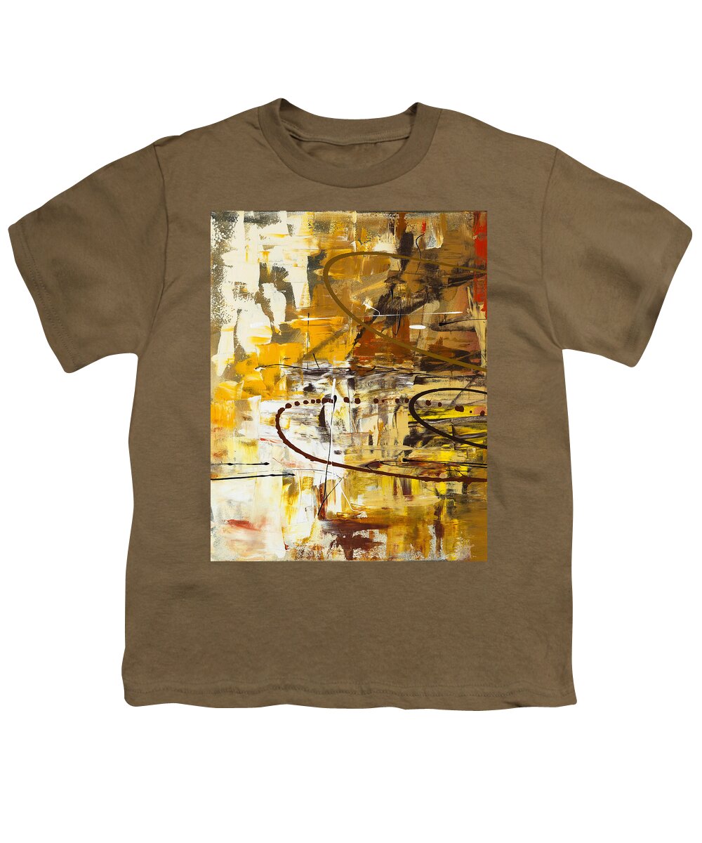 Abstract Art Youth T-Shirt featuring the painting Funtastic 1 by Carmen Guedez