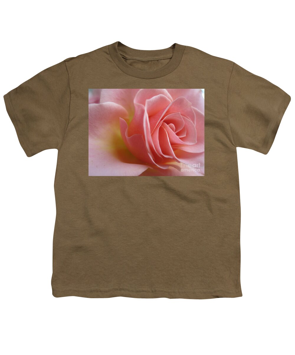 Floral Youth T-Shirt featuring the photograph Gentle Pink Rose by Tara Shalton