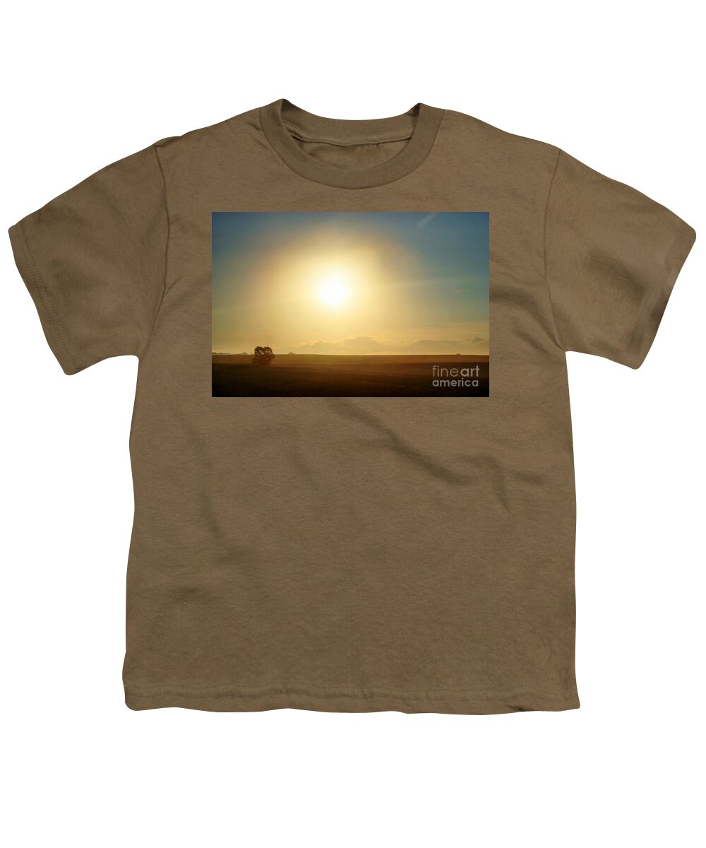 Sunset Youth T-Shirt featuring the photograph Golden Sunset by Judy Palkimas