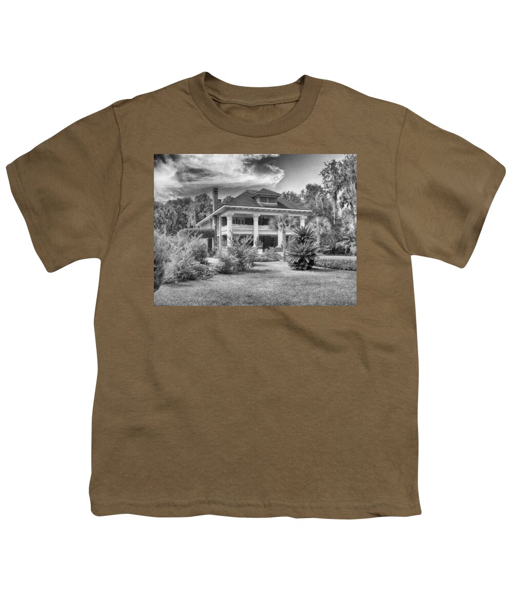 Hdr Youth T-Shirt featuring the photograph Herlong Mansion by Howard Salmon