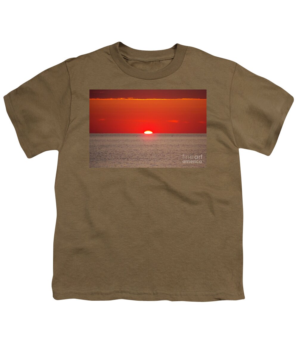 Atlantic Ocean Youth T-Shirt featuring the photograph Orange Sky by Eunice Miller