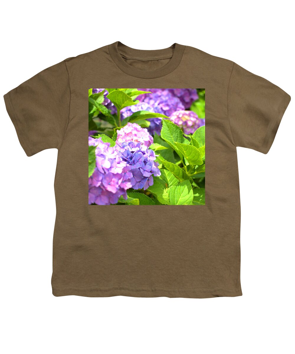 Hydrangea Youth T-Shirt featuring the photograph Hydrangeas in the sun by Yuka Kato