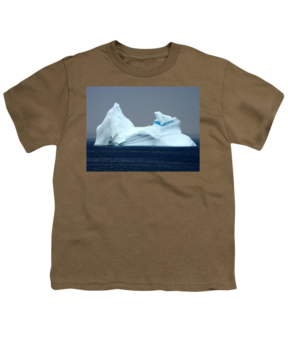 Icebergs Youth T-Shirt featuring the photograph Iceberg in Newfoundland by Zinvolle Art
