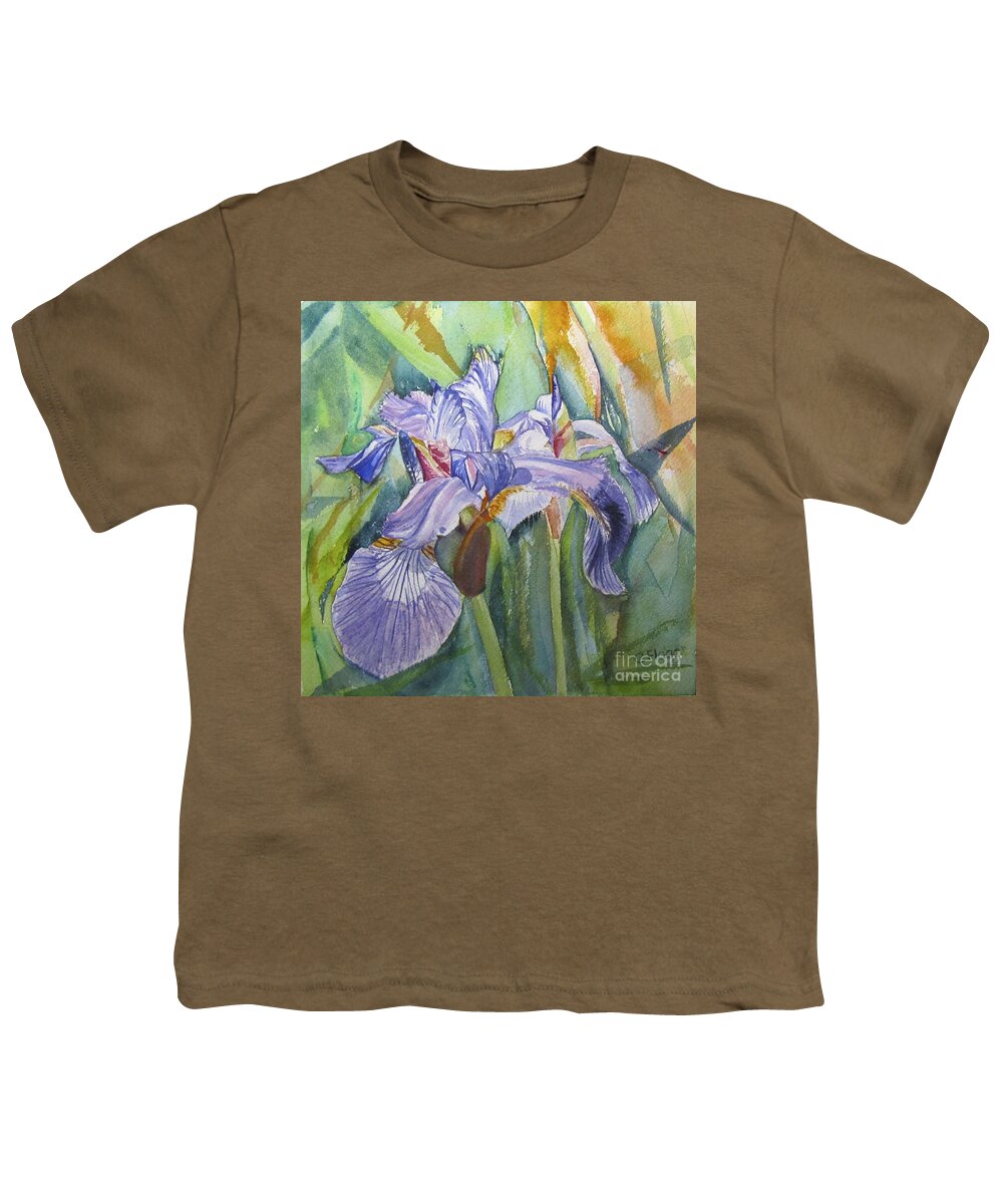 Iris Youth T-Shirt featuring the painting Iris by Carol Flagg