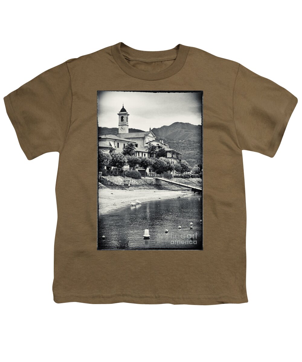 Italy Youth T-Shirt featuring the photograph Italian church on Lake Maggiore by Silvia Ganora