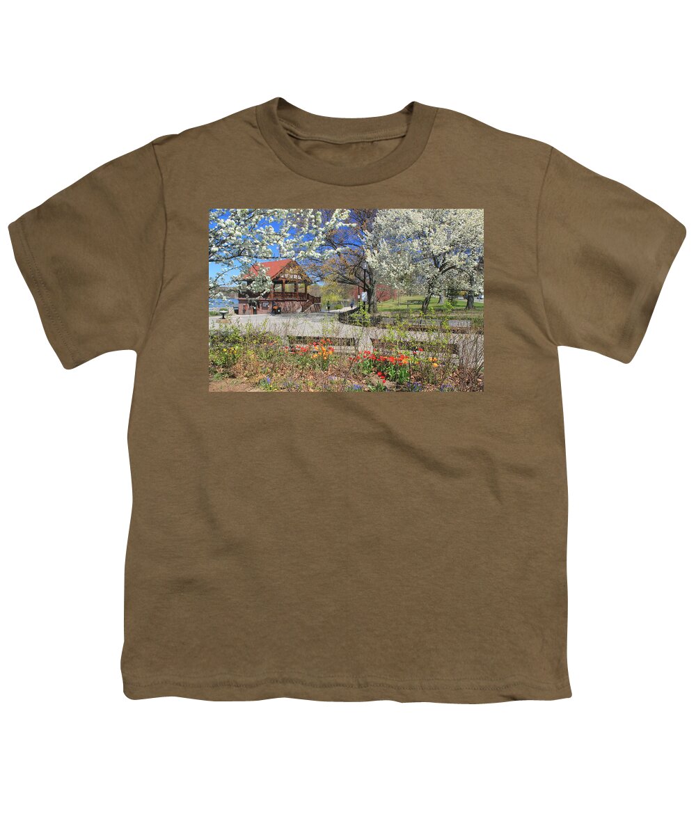 Boston Youth T-Shirt featuring the photograph Jamaica Pond Boston in Spring by John Burk